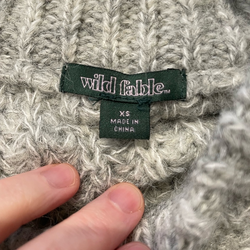 Wild Fable Women’s Sweater Gray Size XS NWT - Picture 5 of 5